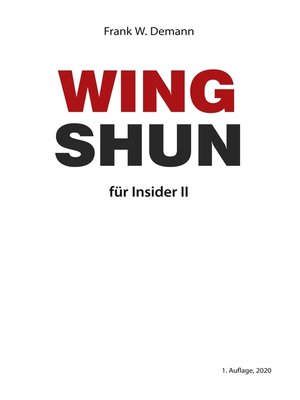 cover image of Wing Shun für Insider Teil 2
